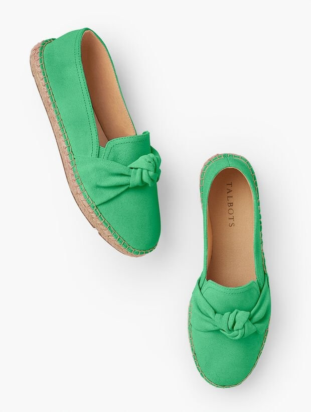 Izzy Knot Suede Espadrilles | Talbots