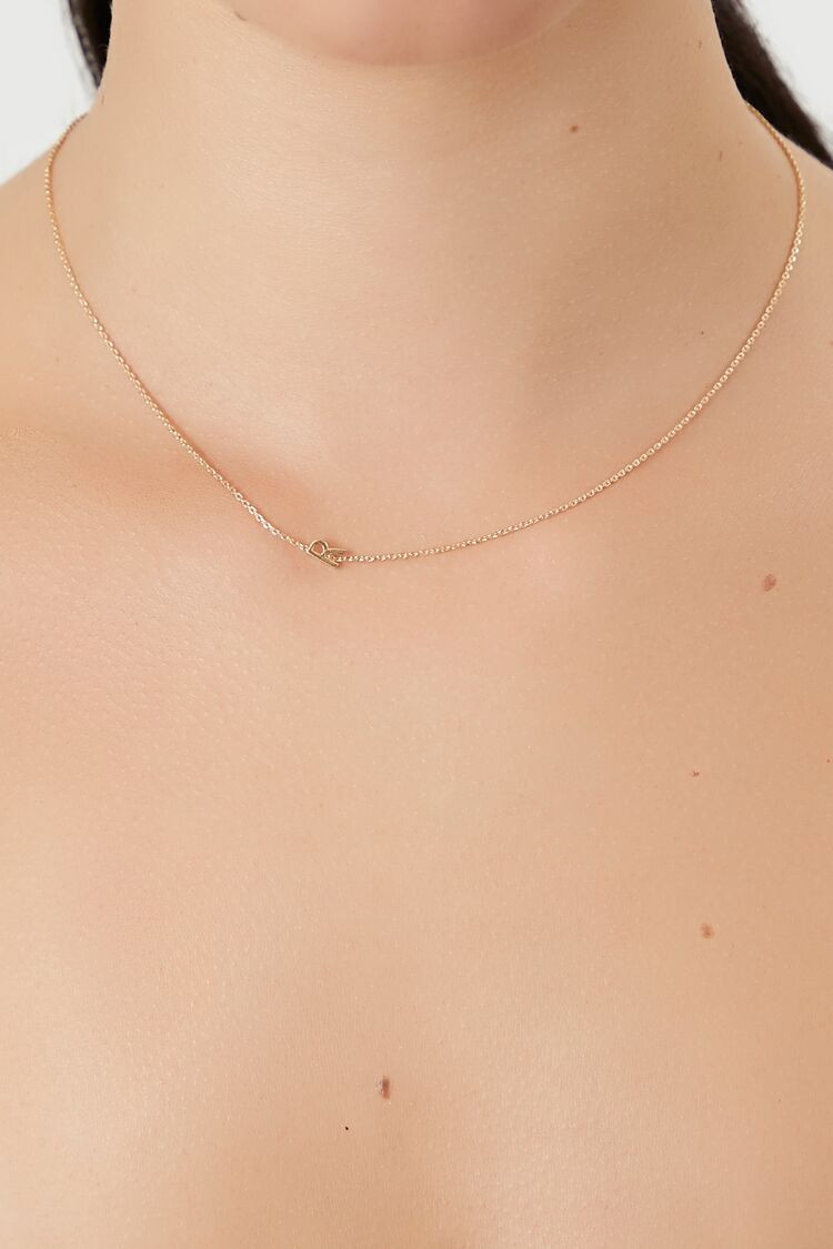 Women's Initial Pendant Necklace in Gold/R | Forever 21