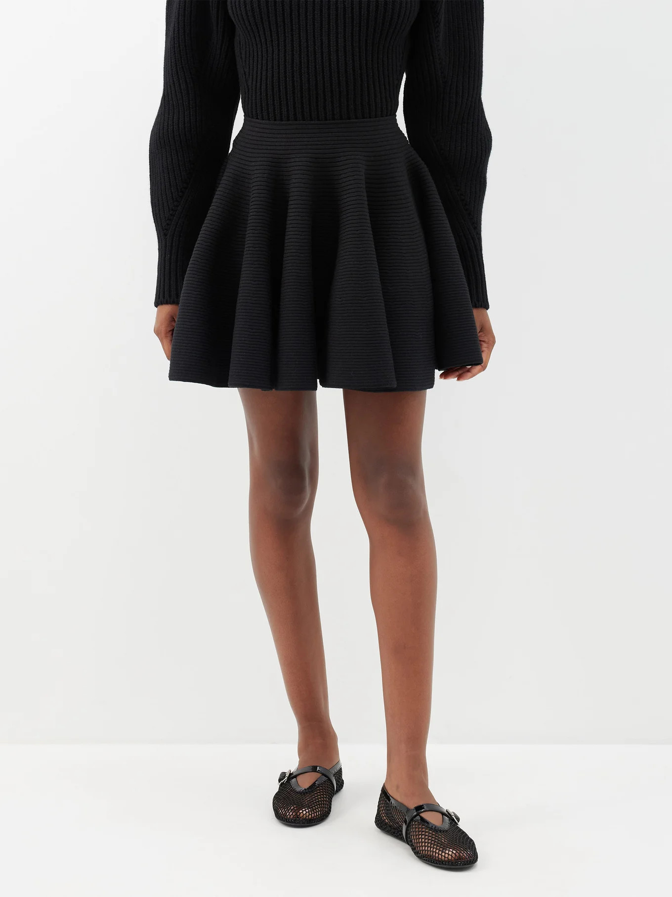 Ribbed wool-blend mini skirt | Matches (UK)