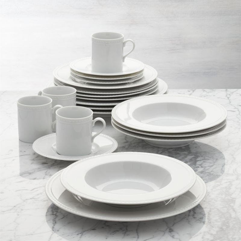 Staccato 20-Piece Dinnerware Set + Reviews | Crate & Barrel | Crate & Barrel