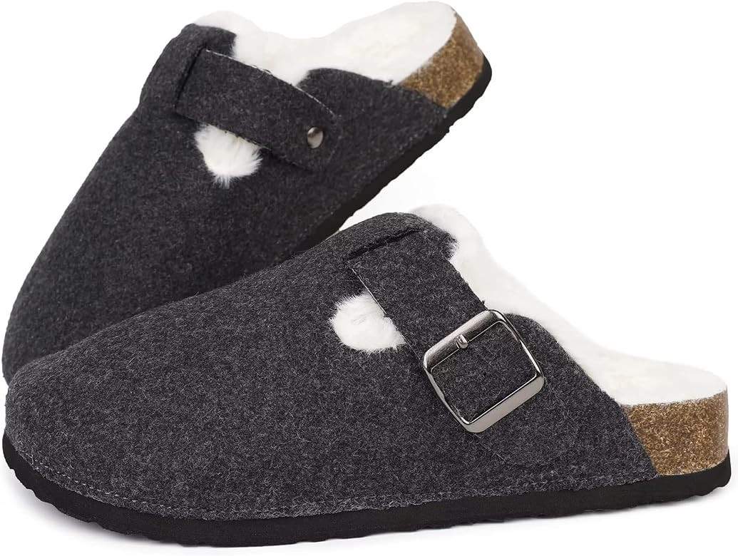 MAIITRIP Women's Wide Orthotics Cork Clogs Slippers with Arch Support for Plantar Fasciitis,Fur L... | Amazon (US)