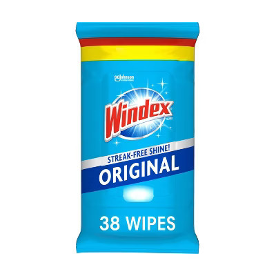 Windex Original Window and Glass Cleaner Wipes Pre-Moistened - 38ct | Target