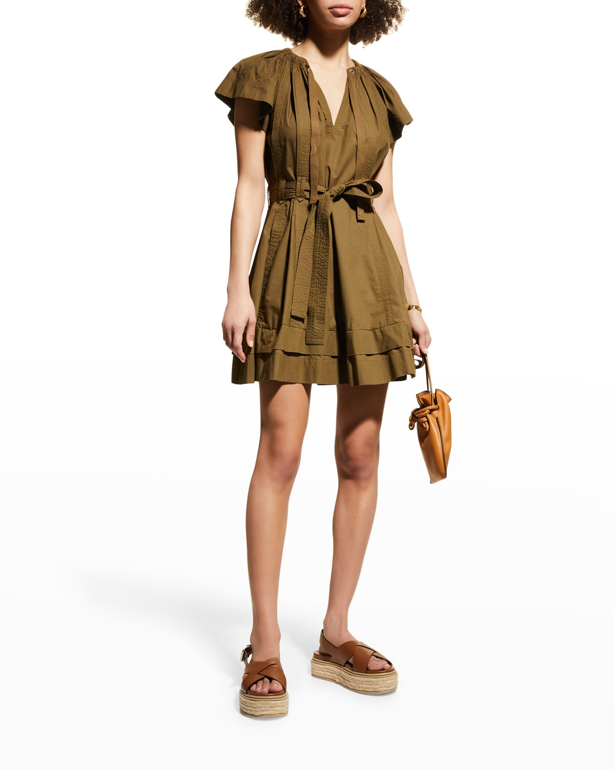 Mae Pleated Mini Dress | Neiman Marcus