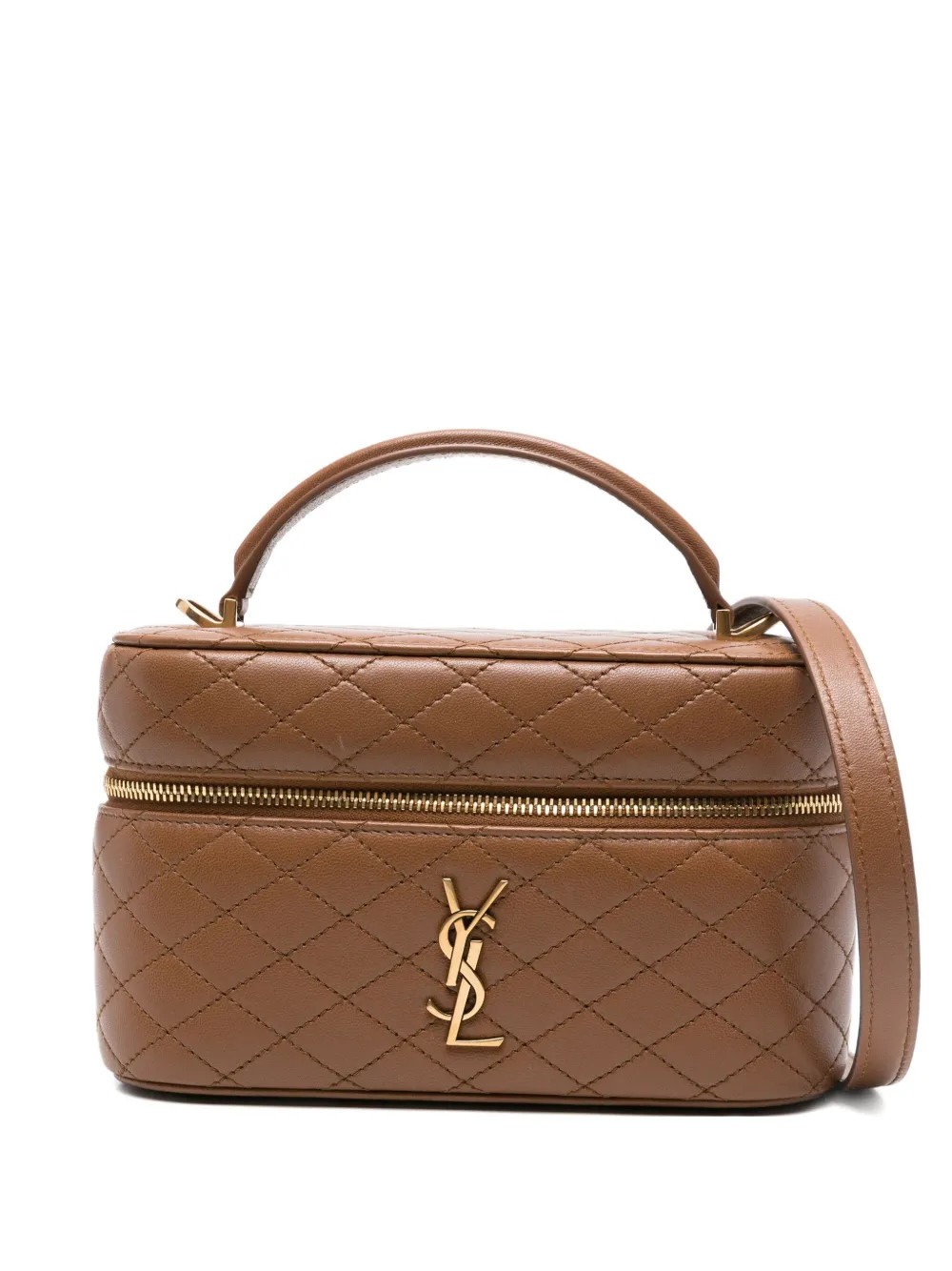 Saint Laurent Gaby Quilted Mini Tote Bag | Brown | FARFETCH UK | Farfetch Global