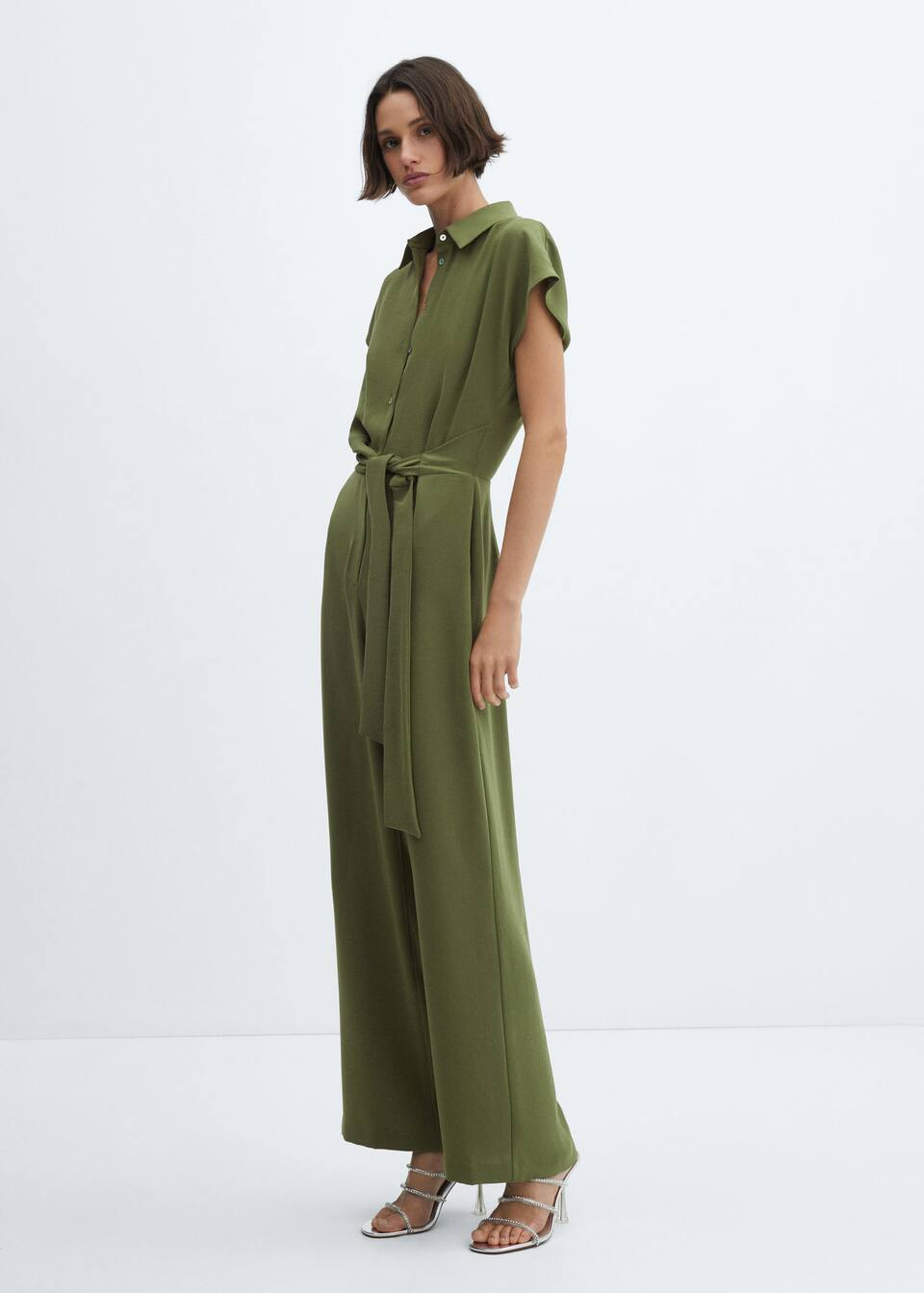 Bow long jumpsuit -  Women | Mango USA | MANGO (US)
