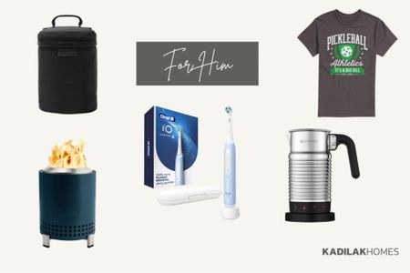 Easy gift ideas for him!
Milk frother for the coffee lover
Dad joke pickleball shirt
Electric toothbrush
Tabletop firepit
Toiletry organizer for the traveler


#LTKHoliday #LTKGiftGuide #LTKSeasonal