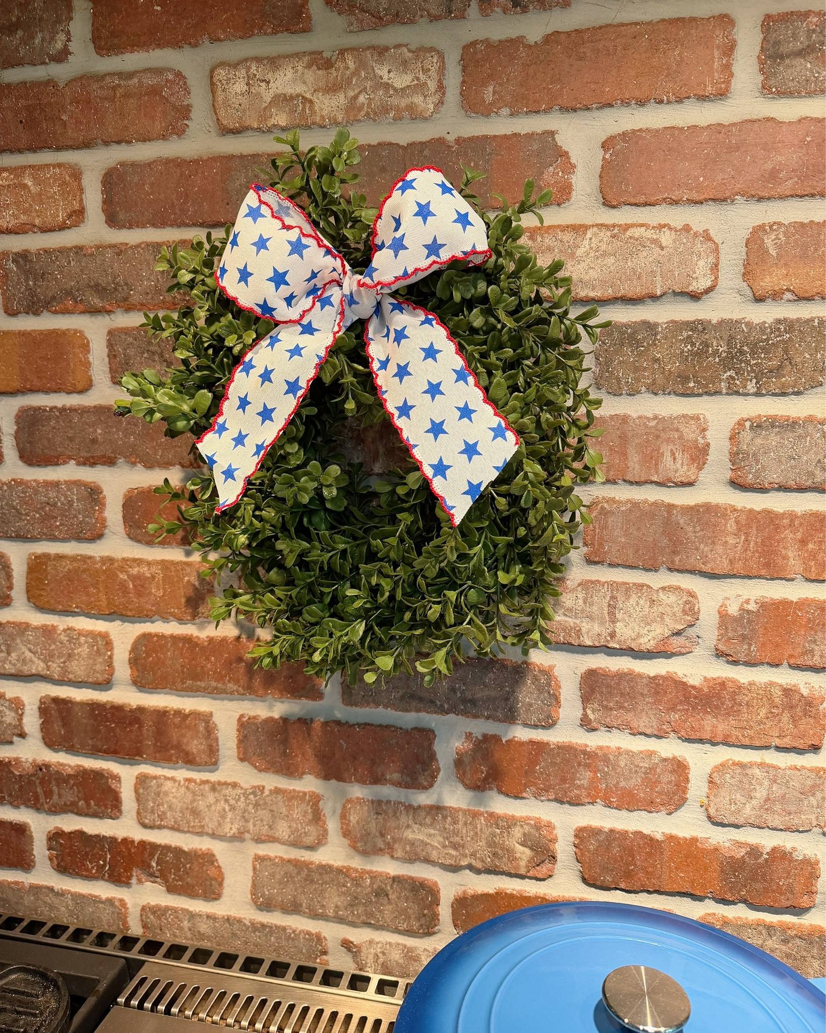 Cozy Blue & White Kitchen Styling with Brick Backsplash 💙🏡

A little peek into my kitchen corner lately ✨ I love mixing classic blue & white chinoiserie with warm brick and cozy touches for that timeless, lived-in feel. Styled the space with my favorite blue enameled Dutch oven, scalloped cookbook stand, and the prettiest chinoiserie dish towels 💙

The vintage-style runner adds the perfect pop of color, and I always keep a cookbook out for easy weeknight inspiration 🍽️ The boxwood wreath with a blue bow is such a simple way to make the space feel fresh and seasonal 🌿🎀

Everything linked here to recreate this cozy, collected kitchen look!

blue and white kitchen decor, chinoiserie kitchen, cozy kitchen styling, brick backsplash kitchen, vintage kitchen runner, scalloped wood cookbook stand, blue dutch oven, classic traditional kitchen style, cottage kitchen aesthetic, layered kitchen decor

#LTKHome #LTKfoodie #LTKmomlife

#LTKmomlife #LTKfoodie #LTKHome