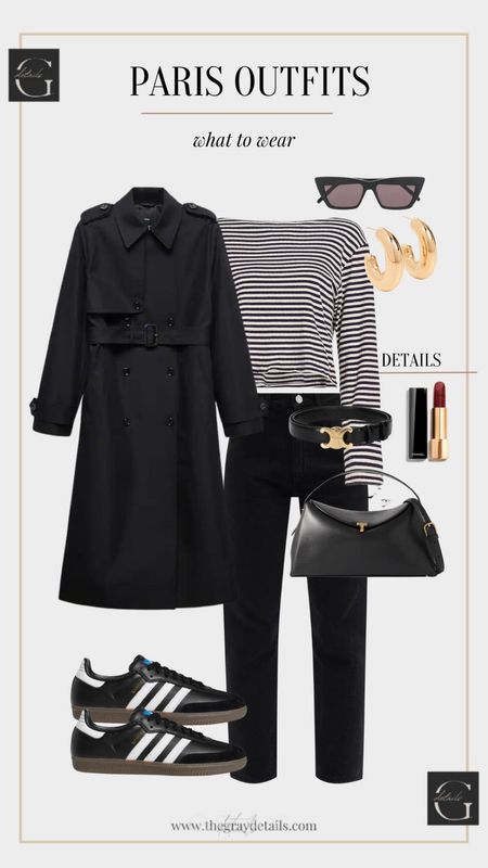 What to pack for Paris

Stripe tee
Black jeans
Black trench coat
Samba sneakers

#LTKtravel #LTKover40 #LTKstyletip