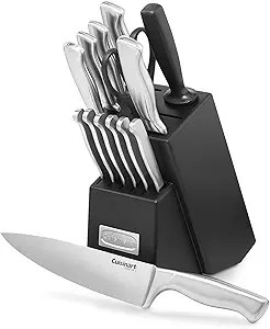 CUISINART Block Knife Set, 15pc Ultra Ultra- Sharp Cutlery Knife Set with Steel Blades for Precis... | Amazon (US)