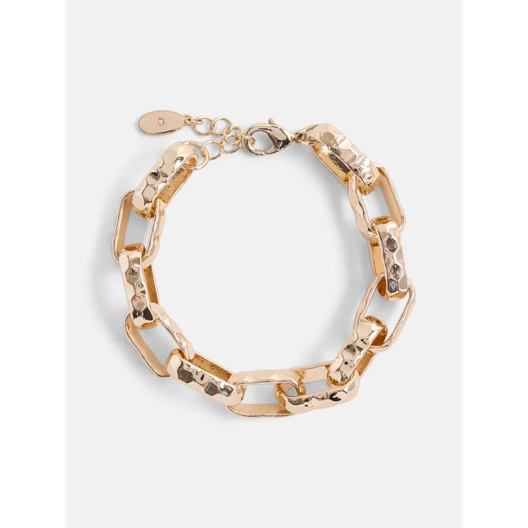 Scenario Women's Gold-Tone Twisted Chain Bracelet | Walmart (US)