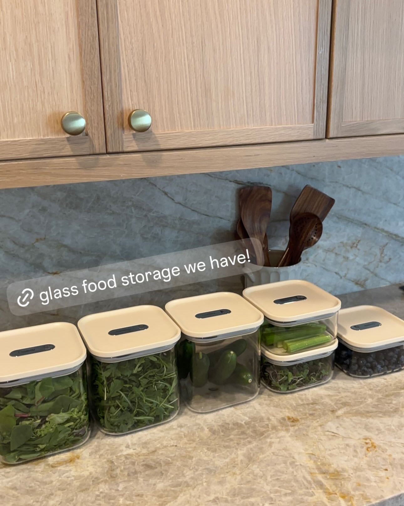 These glass Caraway food storage containers keep everything fresh and look gorgeous in our fridge!

#LTKHome