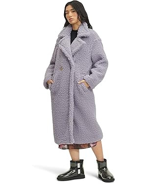 UGG Women's Gertrude Long Teddy Coat | Amazon (US)