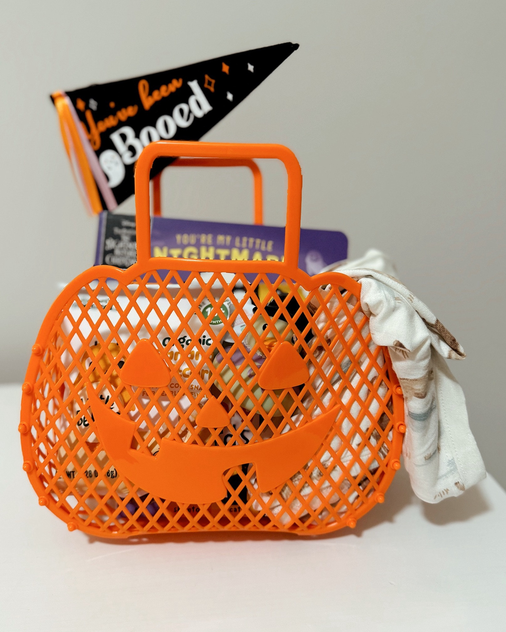 BABY BOO BASKET
would you believe me if i said over half of this came from walmart?? walmart doesnt get enough credit 😭 the flags were $1!!! a lot is sold out for shipping, but check your pickup options! (posting another boo basket, so linking everything that was in both! 

#LTKBaby #LTKFindsUnder50 #LTKFallSale