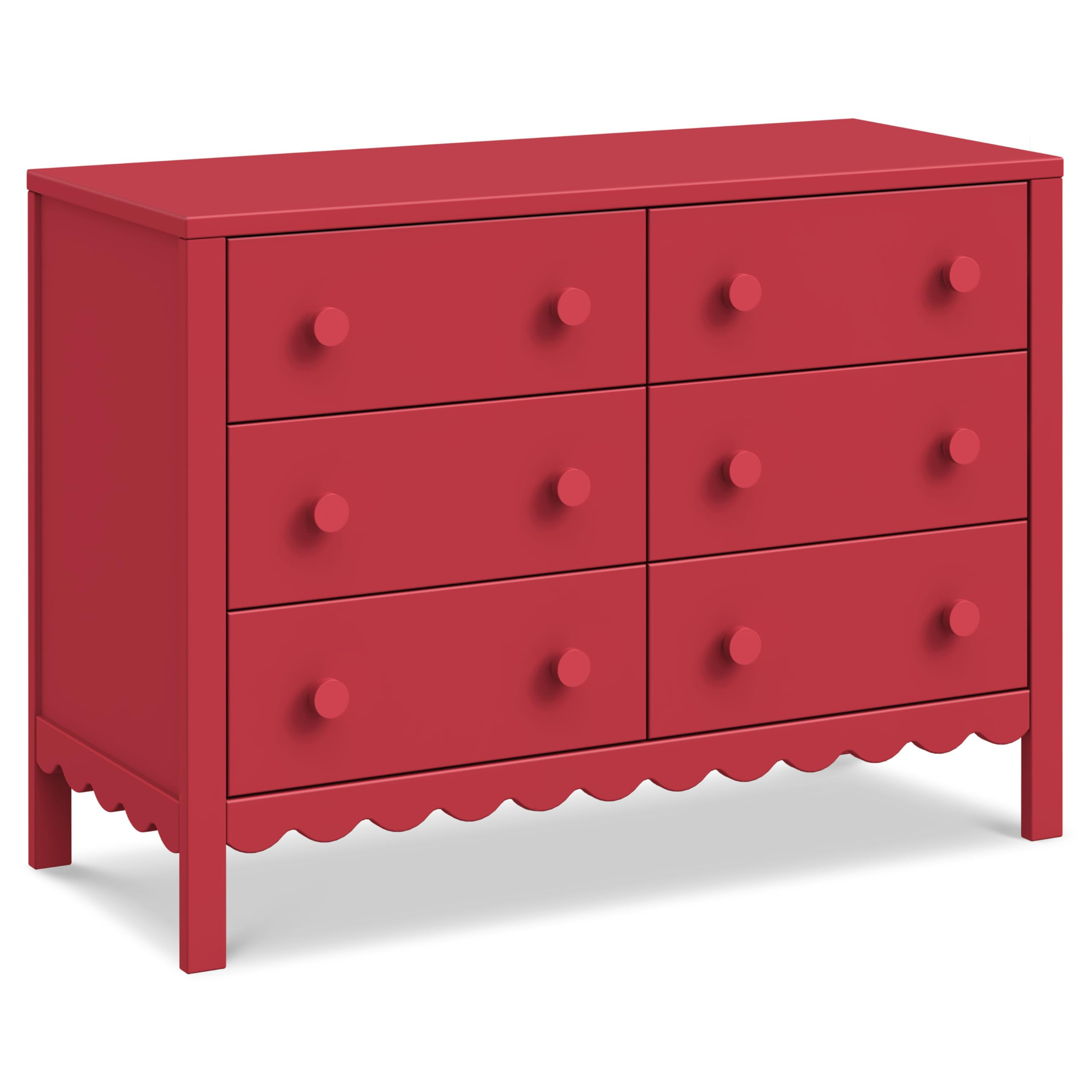 DaVinci Sammy Scallop 6-Drawer Dresser in Strawberry Red | Amazon (US)