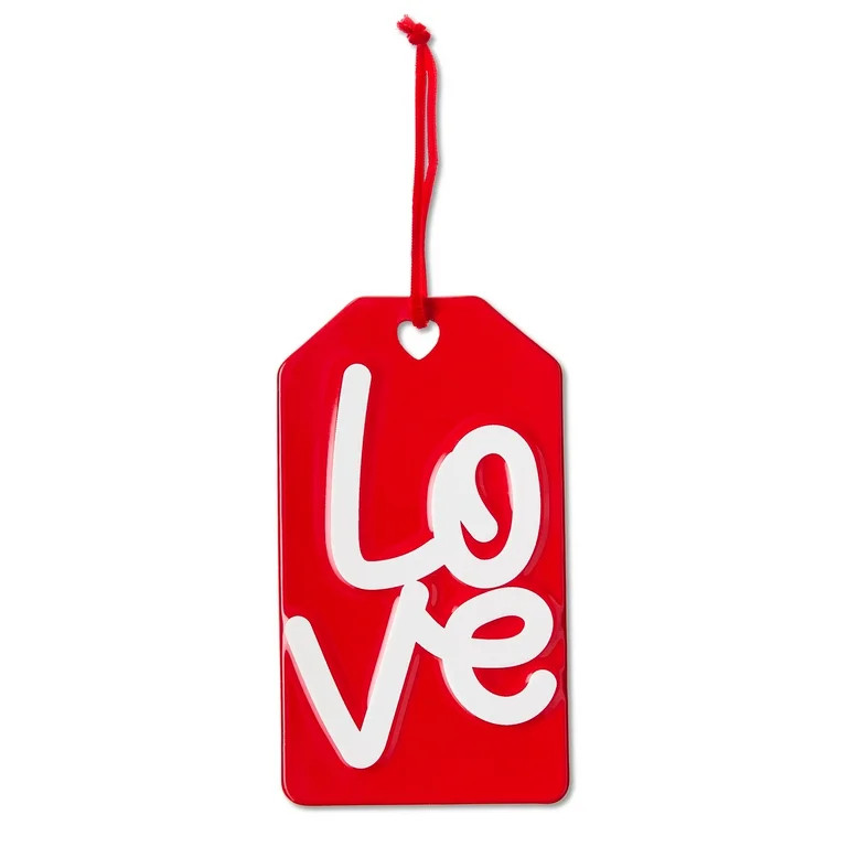 Love Tag Hanging Decoration, Red and White, 6", Valentine's Day by Way To Celebrate | Walmart (US)