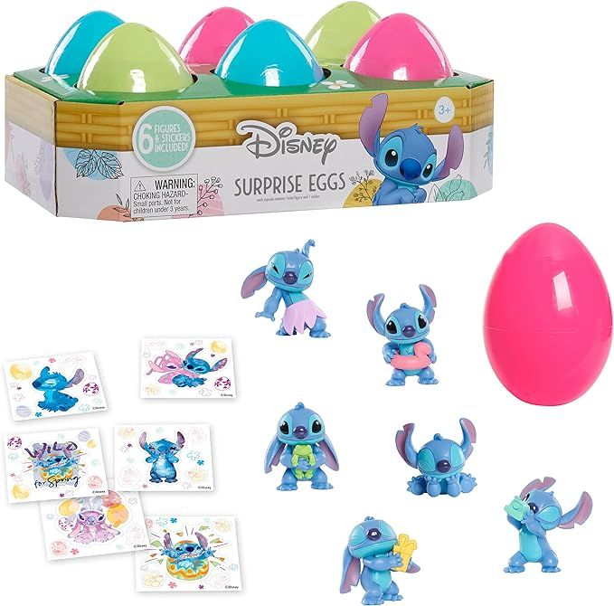 Disney Stitch Surprise Eggs Easter Basket, Officially Licensed Kids Toys for Ages 3 Up by Just Pl... | Amazon (US)