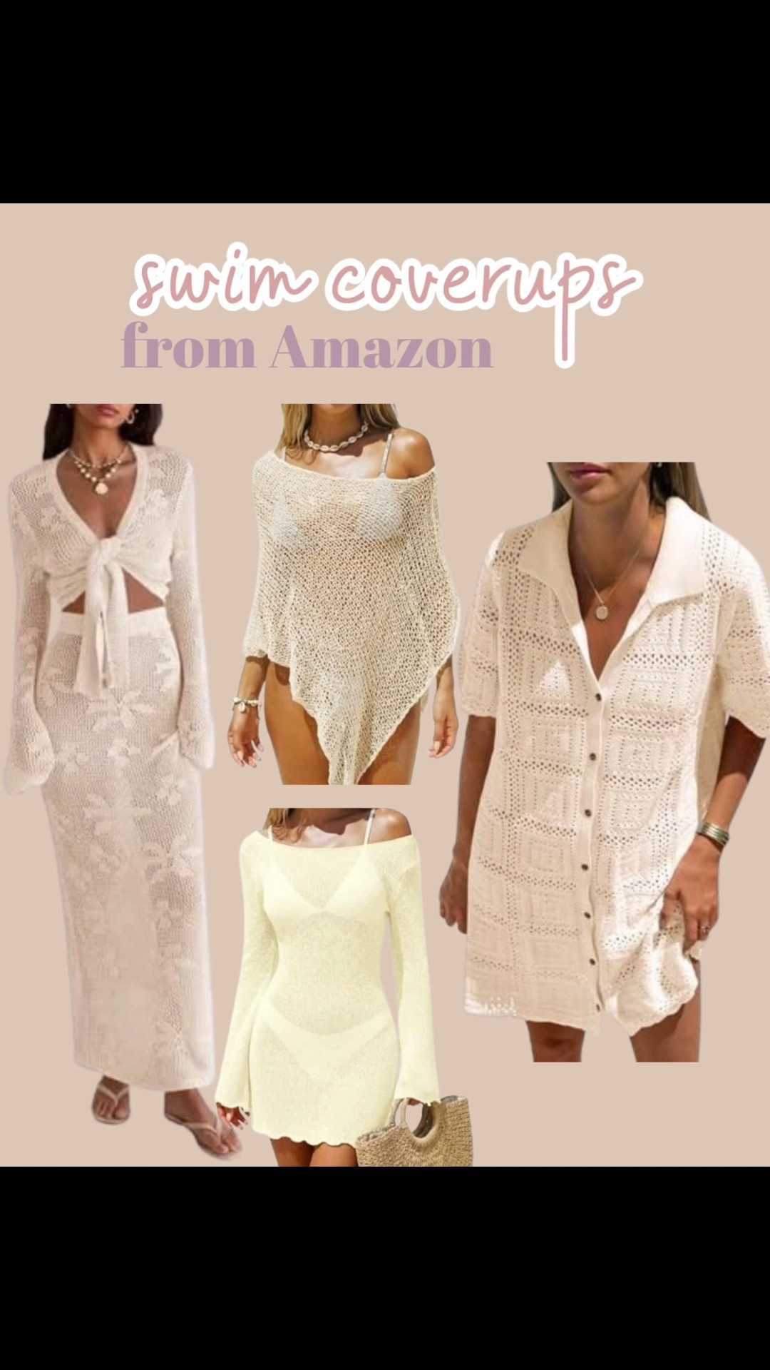 Swim coverups from Amazon! 
Swim cover up, swimwear, resort, beach, amazon finds, summer, pool coverups

#LTKTravel #LTKSwim