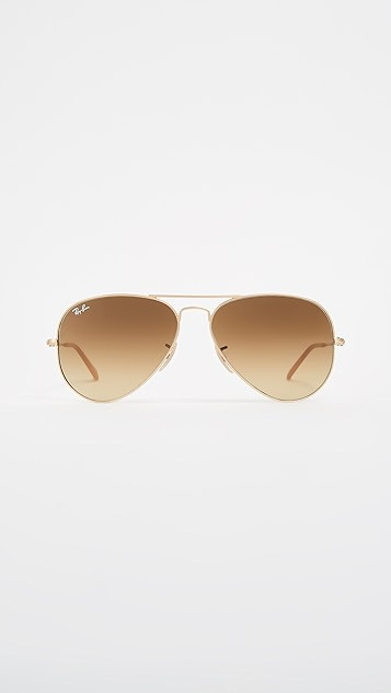 Matte Classic Aviator Sunglasses | Shopbop