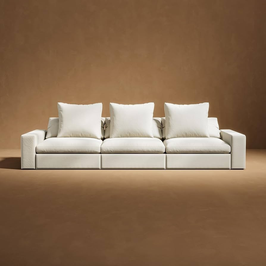 cebihy Modular Sectional Sofa Cloud Couch for Living Room, Comfy Cloud Puff Modern Sofa Set, Whit... | Amazon (US)