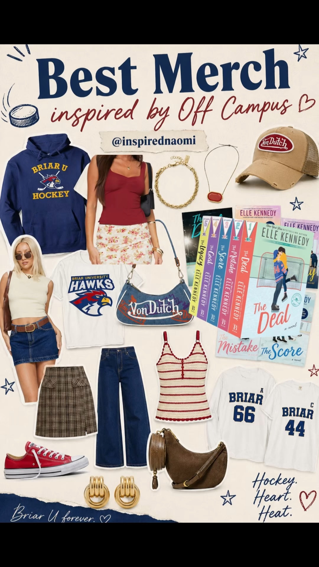 POV: your entire personality is hockey boys, Briar U sweatshirts, and pretending you’re in an Elle Kennedy book 🤍🏒📚
Rounded up the best Off Campus-inspired finds for the ultimate bookish vibe — from cozy campus merch to the cutest accessories. Which one are you adding to cart first? 👀✨

#LTKU