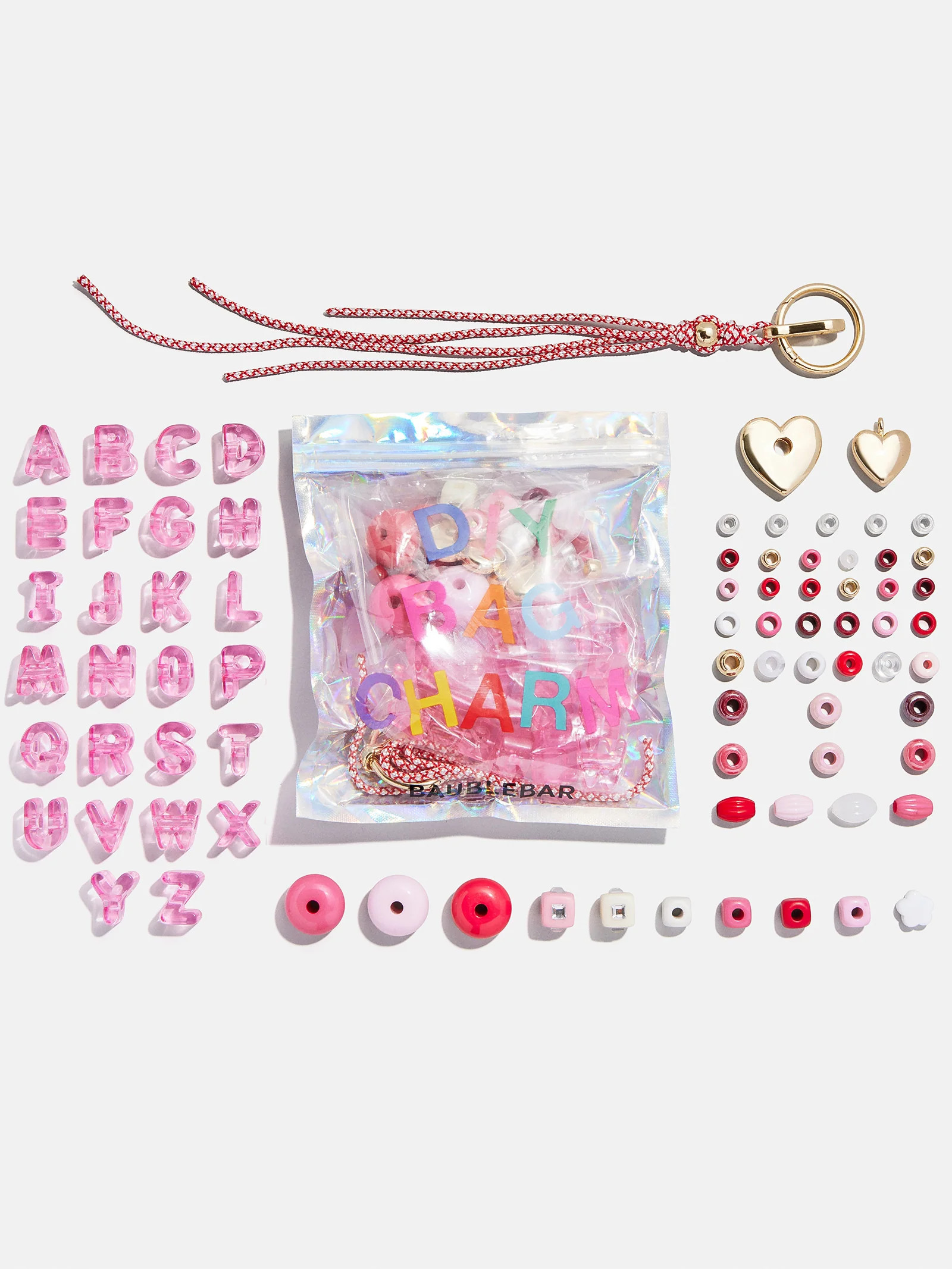 The Mini Custom Bead Kit - Pink/Heart | BaubleBar