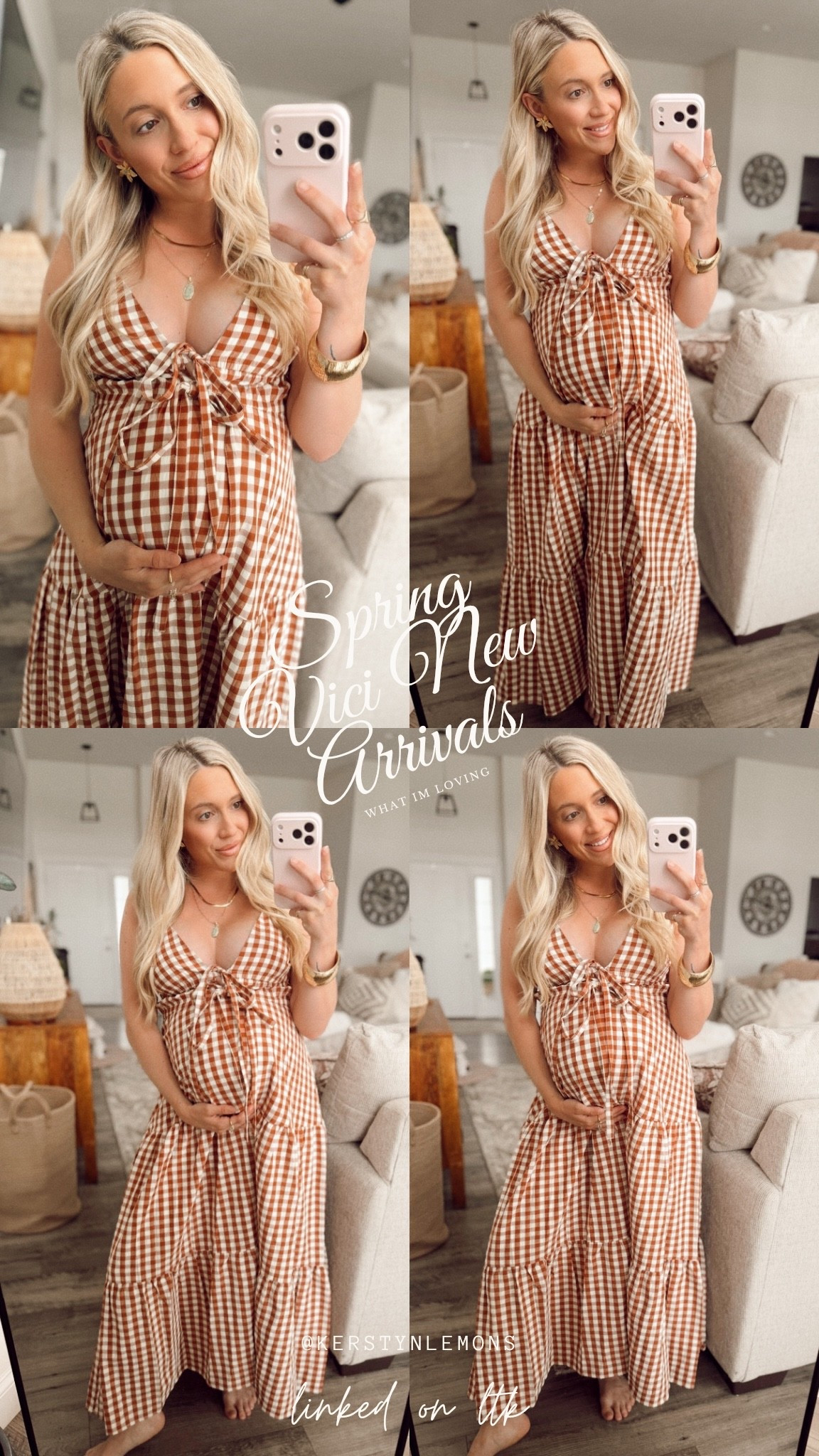 @VICI “KERSTYNSAVE30” for 30% off this adorable spring maxi dress - I’m loving gingham 🤎✨🧸🫧

#LTKBump #LTKootd #LTKU