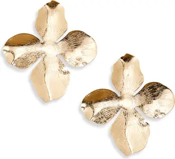 Etched Petal Stud Earrings | Nordstrom