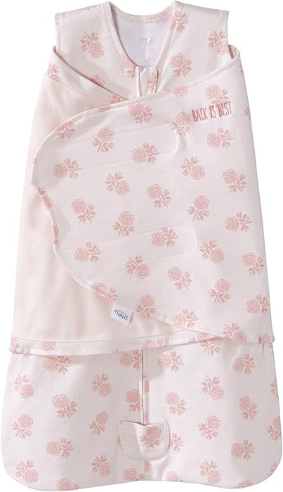 HALO 100% Cotton Sleepsack Swaddle, 3-Way Adjustable Wearable Blanket, TOG 1.5, Watercolor Rose T... | Amazon (US)