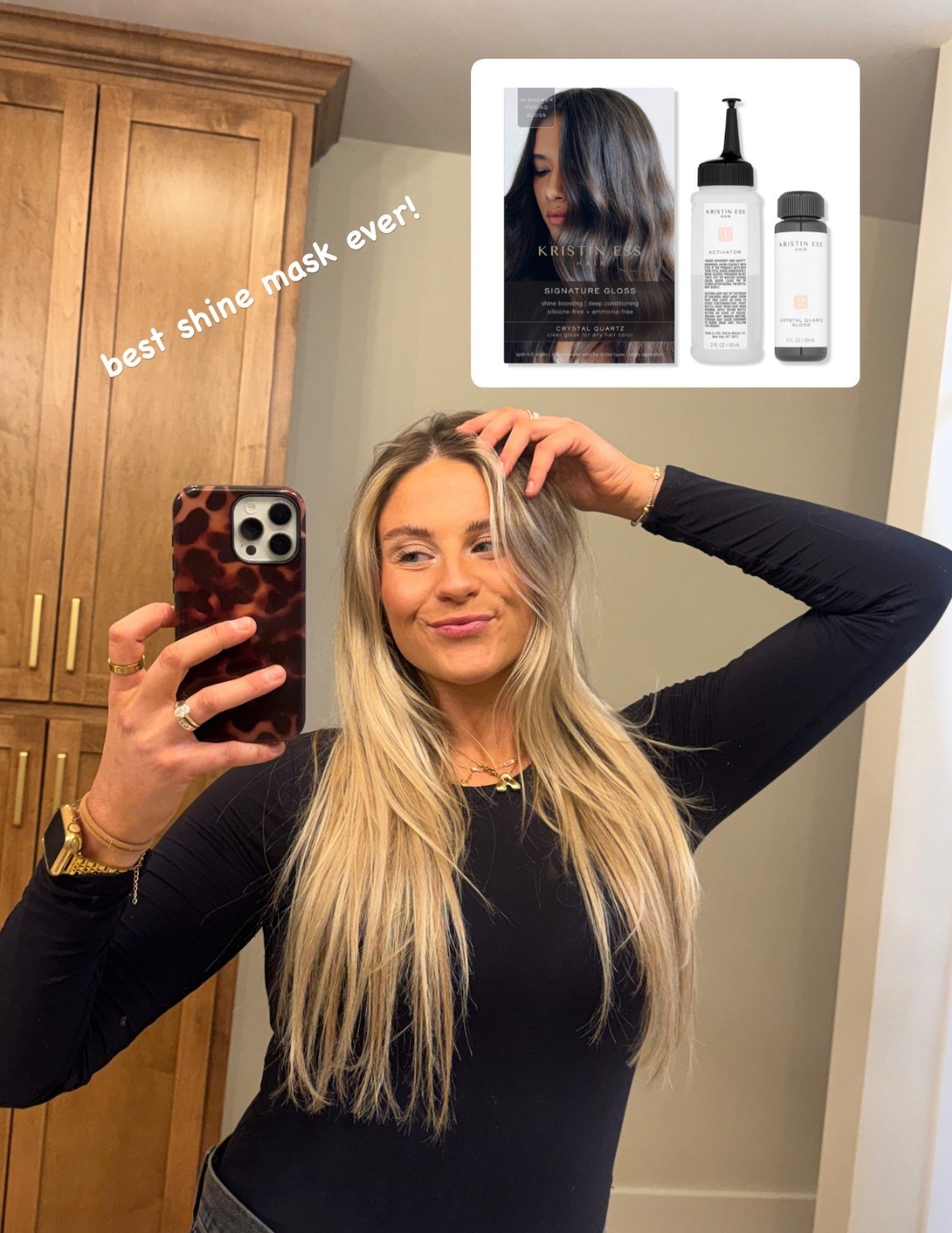 100/10 shine hair mask!!! Even made my extensions shine!!! Highly recommend. #hairmask #kristiness 

#LTKBeauty #LTKmorningroutine #LTKgrwm