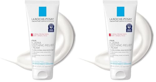 La Roche-Posay Lipikar Soothing Relief Eczema Cream,Face and Body Lotion For Eczema and Sensitive,Dry Skin,Moisturizer with Colloidal Oatmeal to Relieve Irritation,(Pack of 2) | Amazon (US)