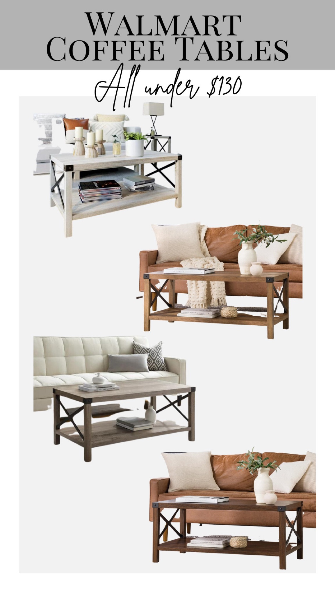 Discover the perfect blend of quality and affordability with these coffee tables from Walmart, all priced at $130 or less. Elevate your home decor without breaking the bank! ☕💰 #BudgetFriendlyElegance #WalmartFinds

#LTKsalealert #LTKhome