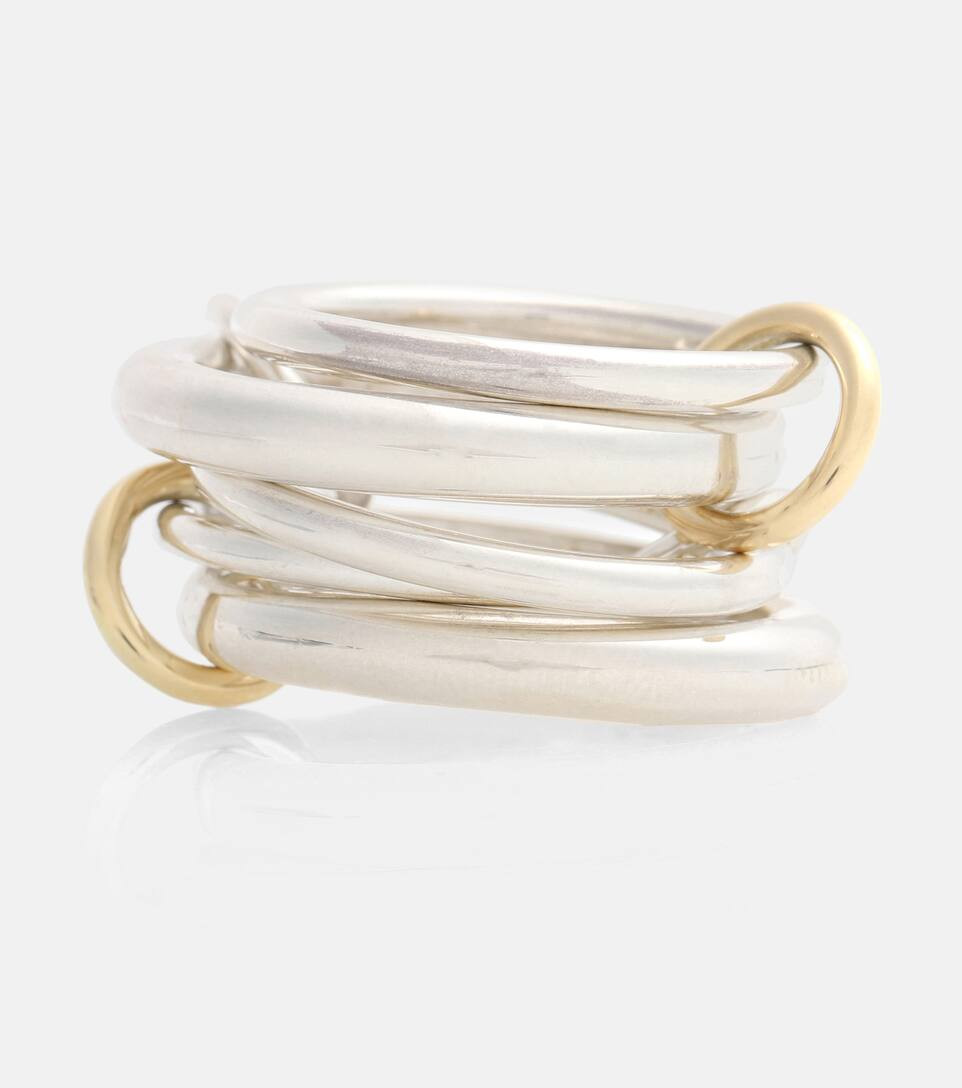 Vela sterling silver and 18k gold linked rings | Mytheresa (US/CA)