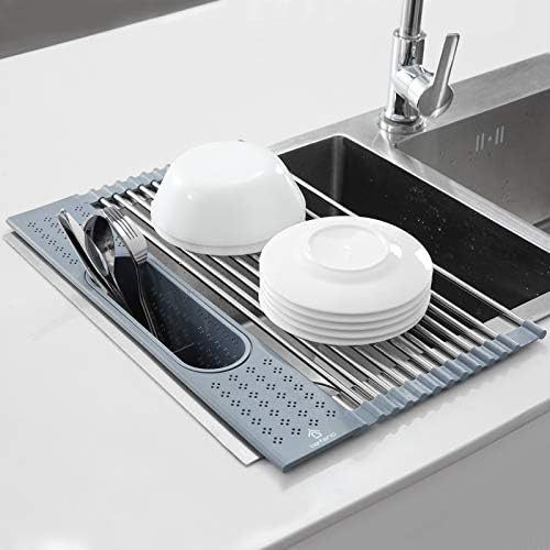 Befano Multipurpose Roll-Up Dish Drying Rack Over The Sink 17.5 x 11 inch Foldable Stainless Stee... | Amazon (US)