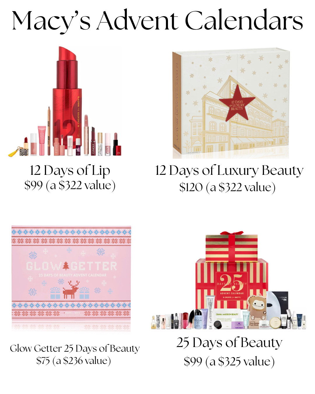Created for Macy's Advent Calendars  

 #LTKSeasonal #LTKFindsUnder100 #LTKBeauty