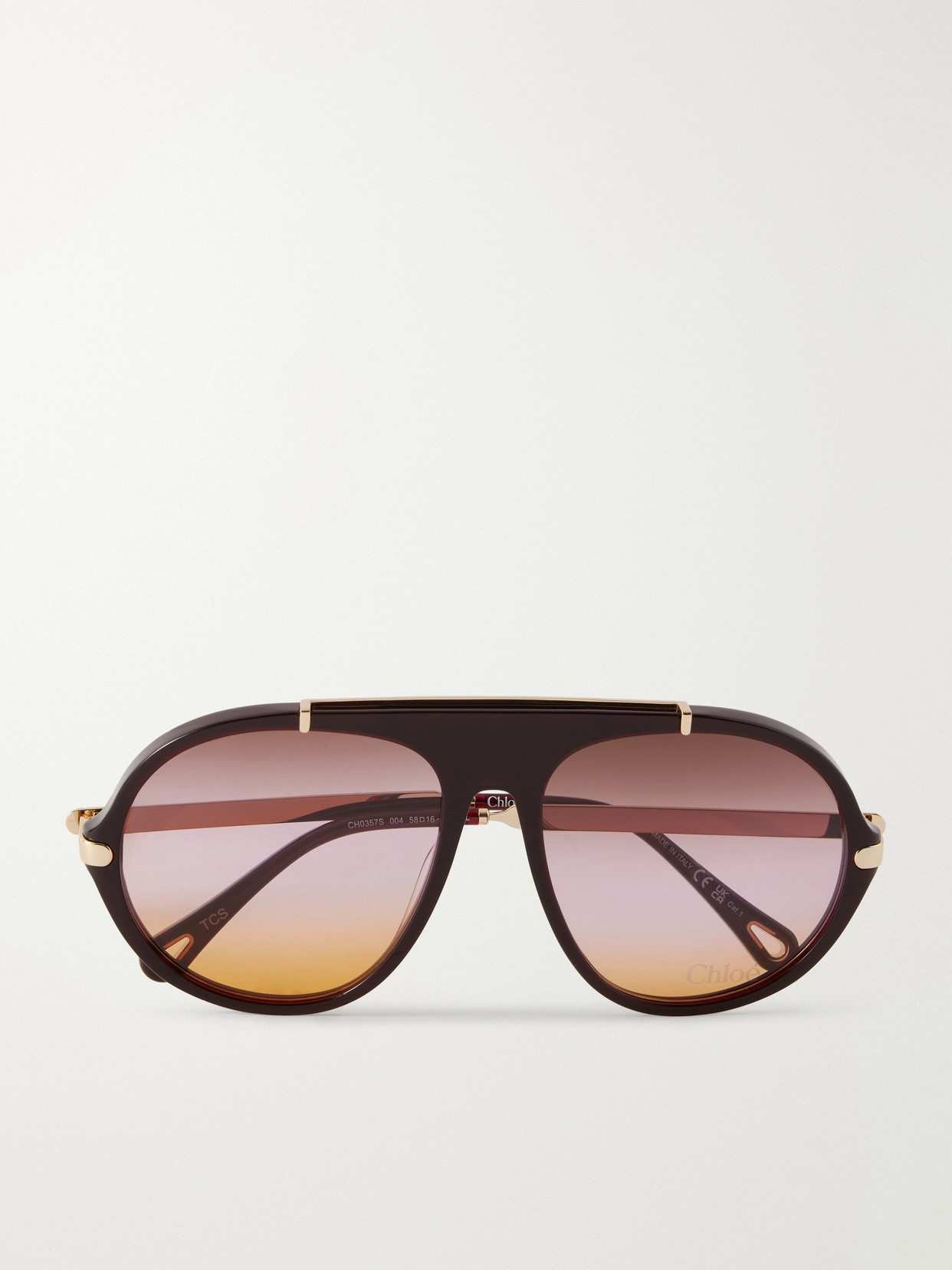 Chloé - Aly Aviator-frame Acetate Sunglasses - Black | NET-A-PORTER (UK & EU)