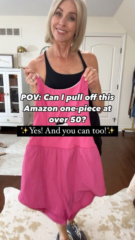 Amazon one piece for workout, tennis or pickleball! Light support on top and built in underwear. Comes in 12 colors and fits true to size. Just try it! 

Amazon fashion, workout outfit, onesie, over 40, over 50, spring outfit, summer outfit, workout wear, athletic wear

#LTKover40 #LTKVideo #LTKActive