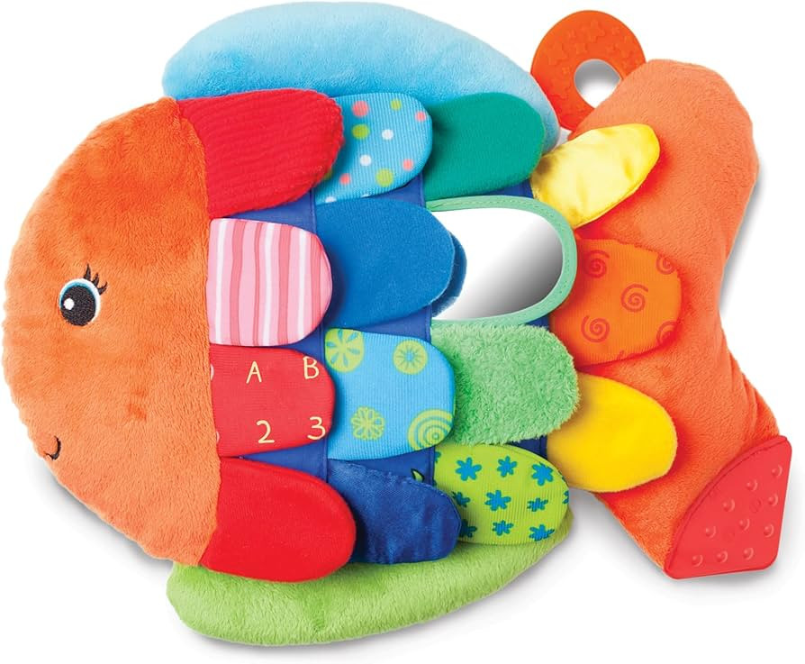 Amazon.com: Melissa & Doug K’s Kids, Flip Fish Stuffed Animal, Soft Baby Book, Multi-Textured S... | Amazon (US)