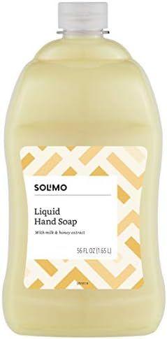 Amazon.com : Amazon Brand - Solimo Liquid Hand Soap Refill, Milk and Honey Scent, Triclosan-free,... | Amazon (US)
