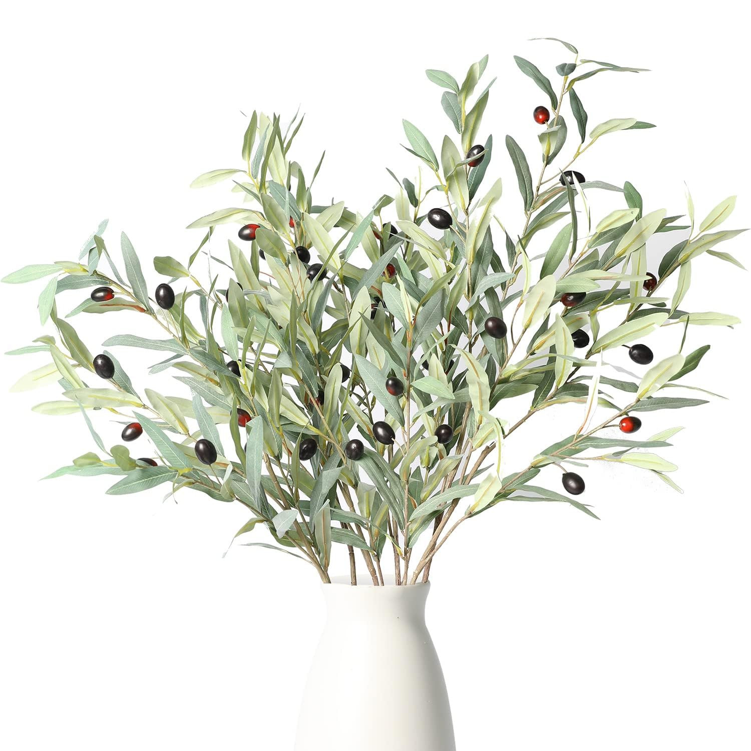 Melorca&Guilla Artificial Plants,6PCS 39" Green Olive Faux Branches for Vase,Tall Olive Branches ... | Amazon (US)
