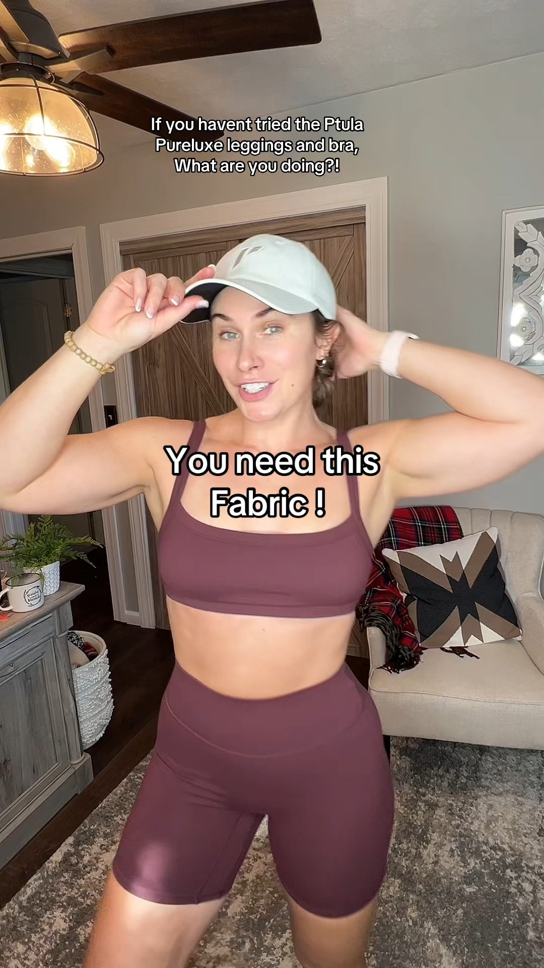 Gym fit is literal perfection!! 
You NEED this fabric😍😍

Wearing cherry truffle 
Bra- small
Shorts- medium 

145lbs 
5’4.5”


#LTKFindsUnder100 #LTKStyleTip #LTKActive