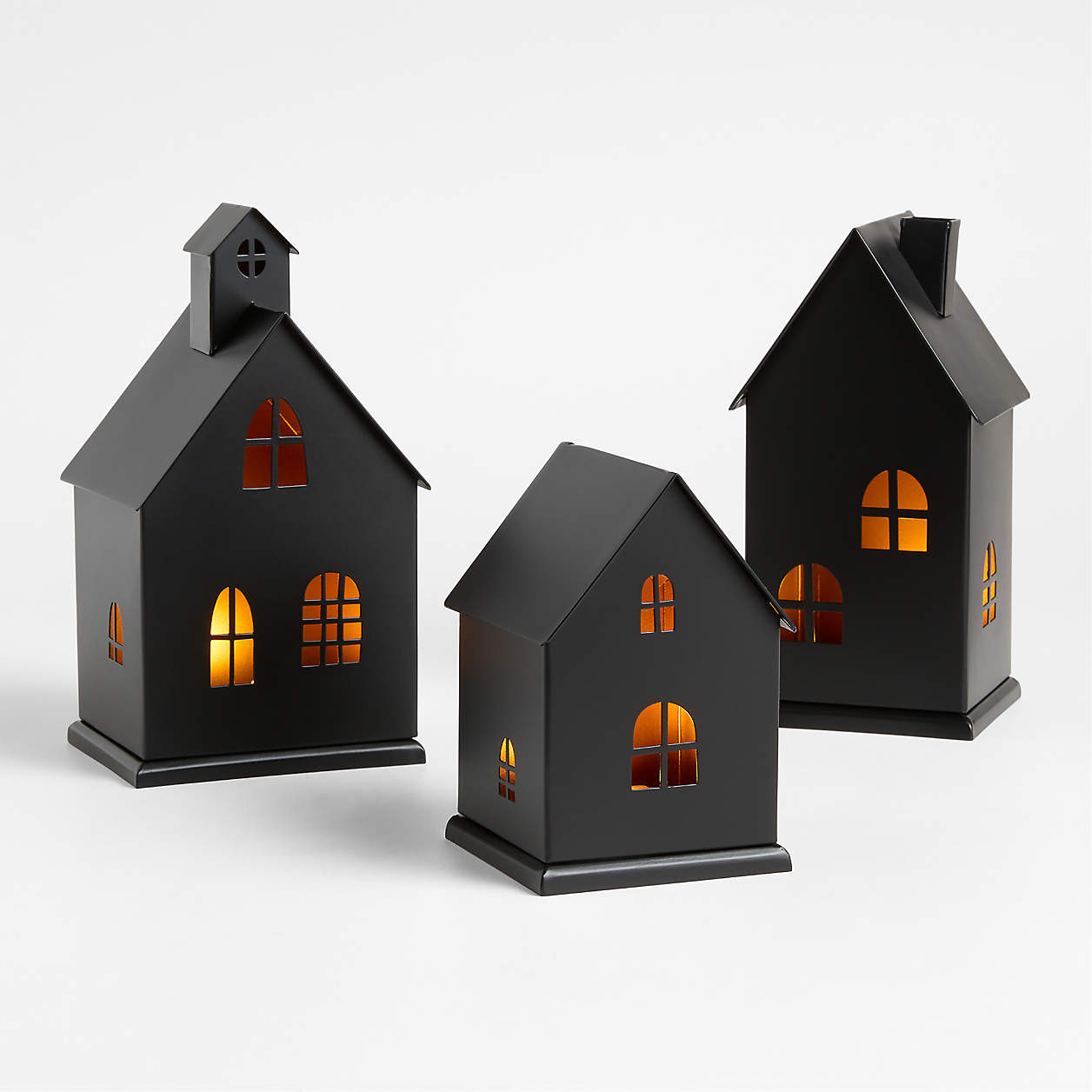 Small Black Haunted House with LED Lights + Reviews | Crate & Barrel | Crate & Barrel