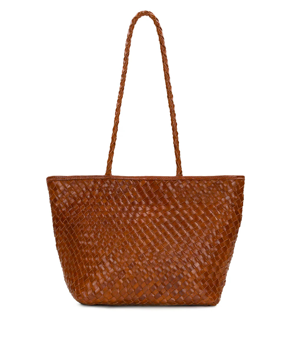Olivia Satchel Tote - Hand Stained Woven | Patricia Nash Designs