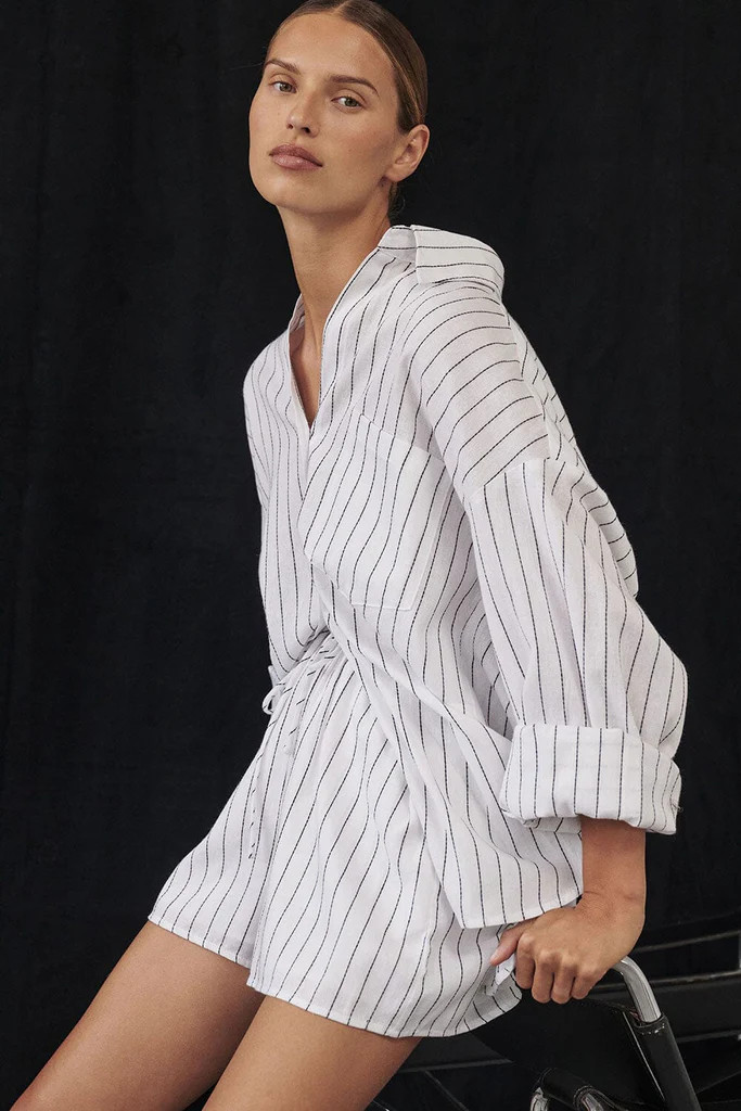 OLLIE WHITE STRIPE SHIRT | DISSH