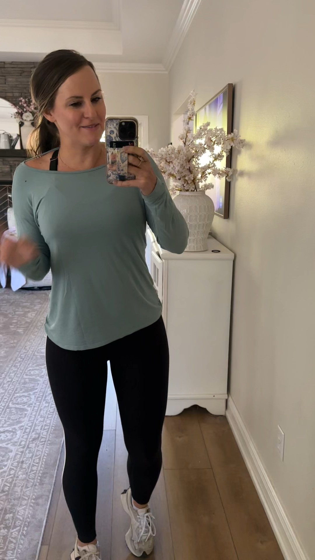 Workout outfit of the day! What I wore to teach barre fitness class today! Love this wrap top from Amazon with strappy back sports bra (this is actually a nursing sports bra from when I was nursing but linking a non nursing one too)  and black leggings with slimming white stripe! Loving the ypb Abercrombie workout clothes lately!! 

Fitness instructor, group exercise outfit, yoga pants, leggings outfit, Amazon finds, fall fashion 

#LTKActive #LTKFindsUnder50 #LTKSeasonal