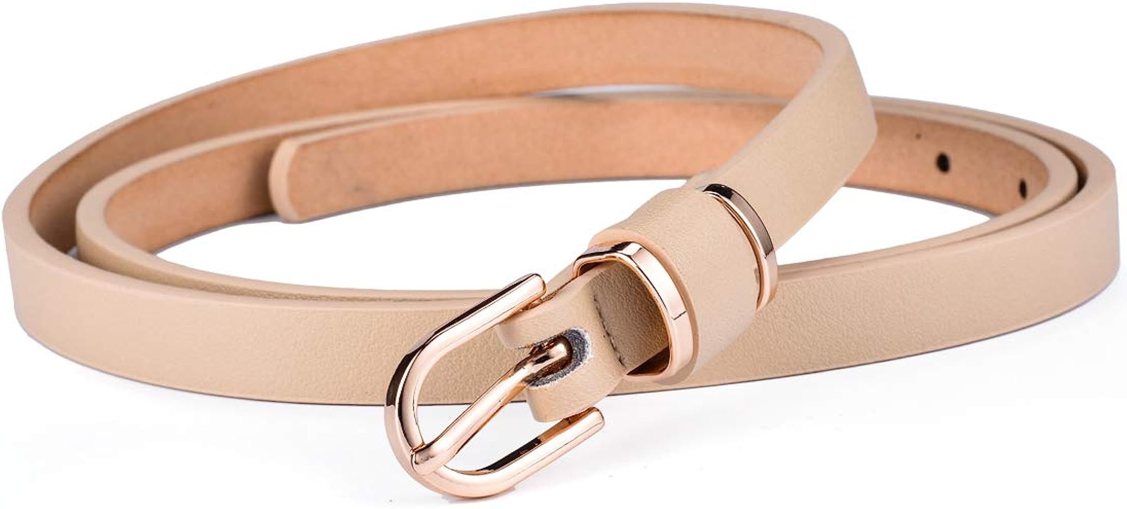 Set of Women’s Skinny Leather Belt Solid Color Waist or Hips Ornament 10 Sizes … | Amazon (US)