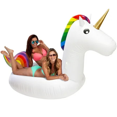 U.S. Pool Supply Giant 9 Foot Inflatable Rainbow Unicorn Pool Float | Walmart (US)
