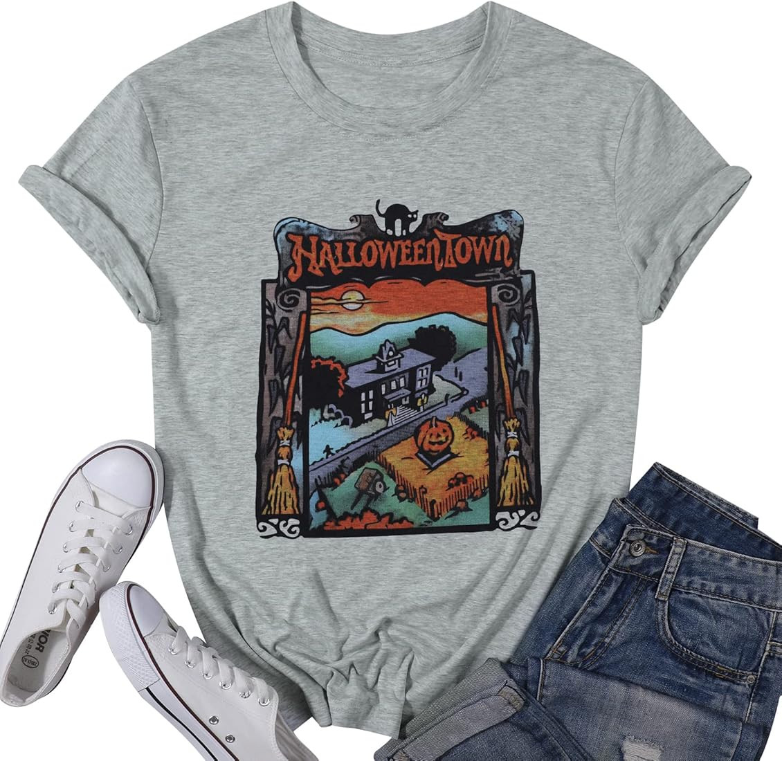Halloweentown Shirt Women Halloween Movies T Shirt Hocus Pocus Shirt Funny Halloween Graphic Tee ... | Amazon (US)