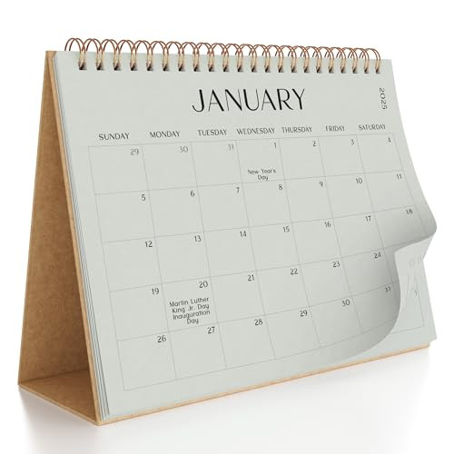 Aesthetic Desk Calendar 2025 - Runs from August 2024 until June 2026 - Beautiful Small 2024-2025 Flip Desktop Calendar for Easy Organizing | Amazon (US)