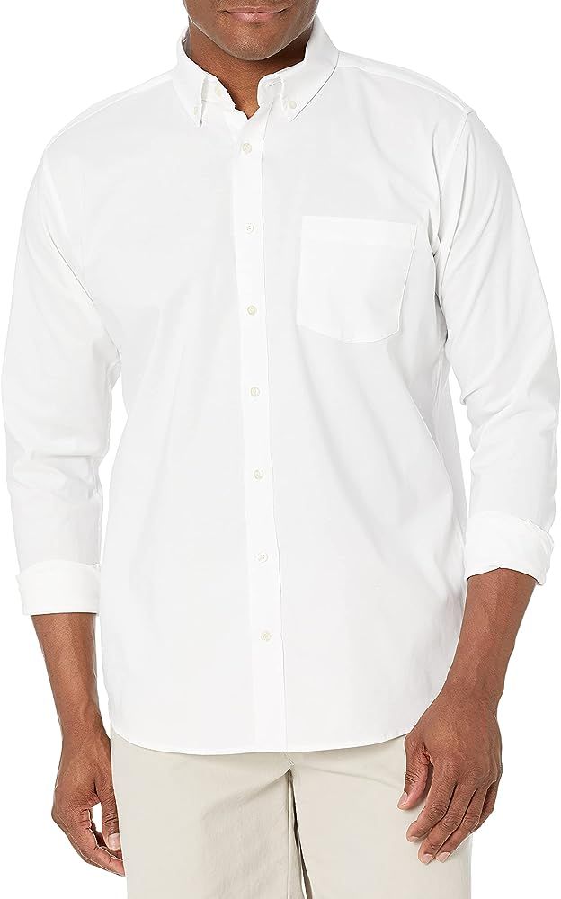 IZOD Uniform Men's Young Long Sleeve Button-Down Oxford Shirt | Amazon (US)