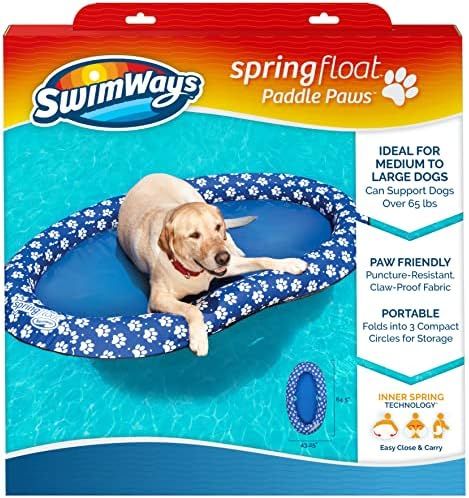 SwimWays Spring Float Paddle Paws Dog Pool Float - Large (65 lbs and Up) | Amazon (US)